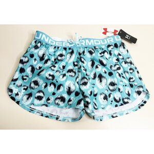 Under Armour Youth XL Blue Leopard YXL Loose Shorts Heatgear NWT